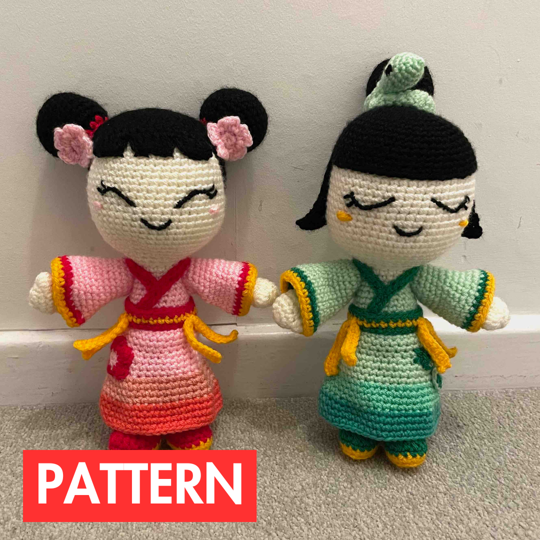Hanfu Dolls 2-In-1 Crochet Pattern (PDF Download)