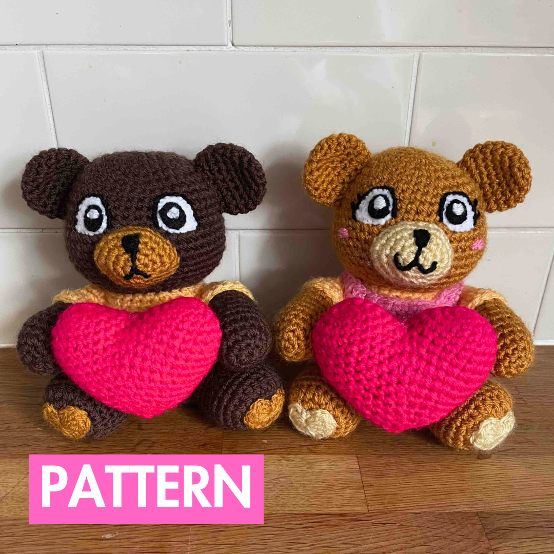 Valentine Bears 2-In-1 Crochet Pattern (PDF Download)