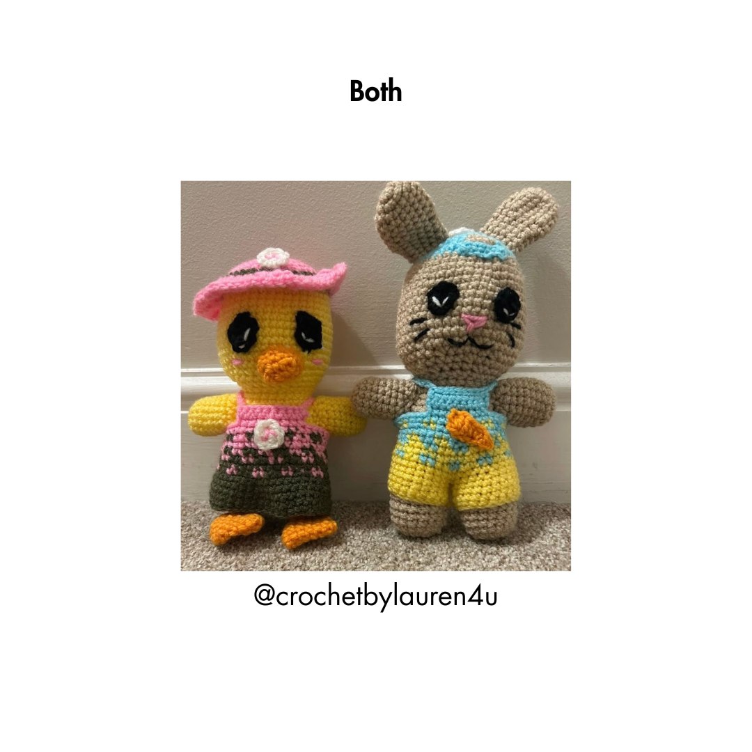 Easter Animals 2-In-1 Crochet Pattern (PDF Download)