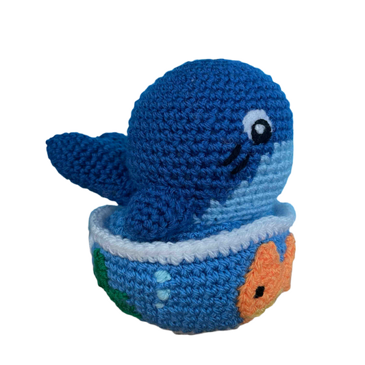 Whale In A Fishbowl Amigurumi Plush