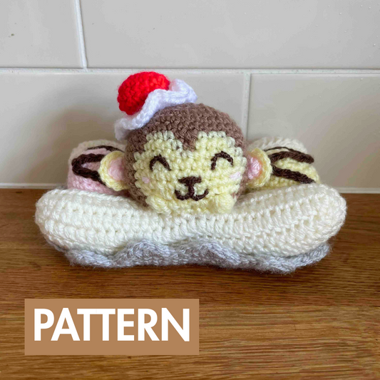 Benny The Banana Split Monkey Crochet Pattern (PDF Download)