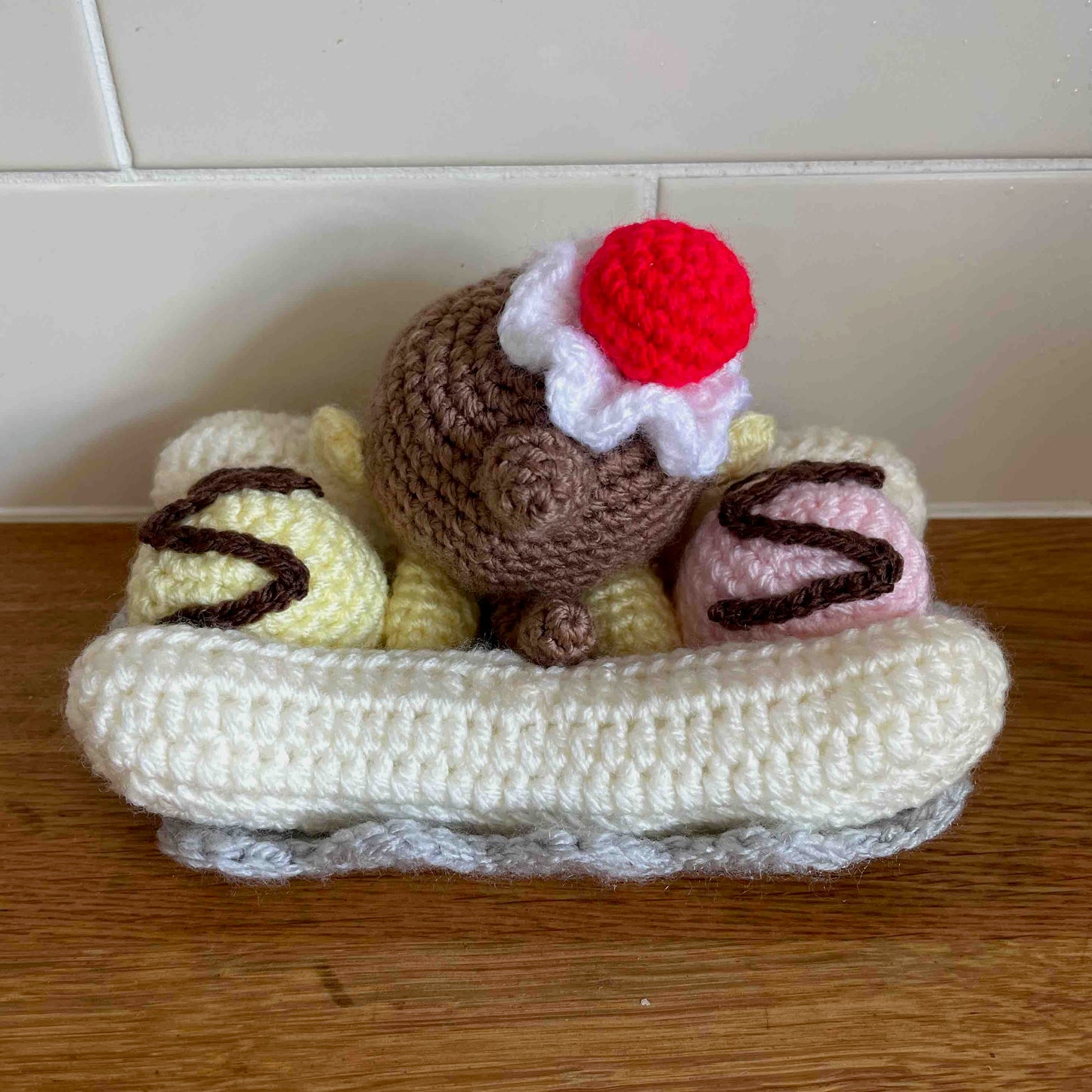 Benny The Banana Split Monkey Crochet Pattern (PDF Download)