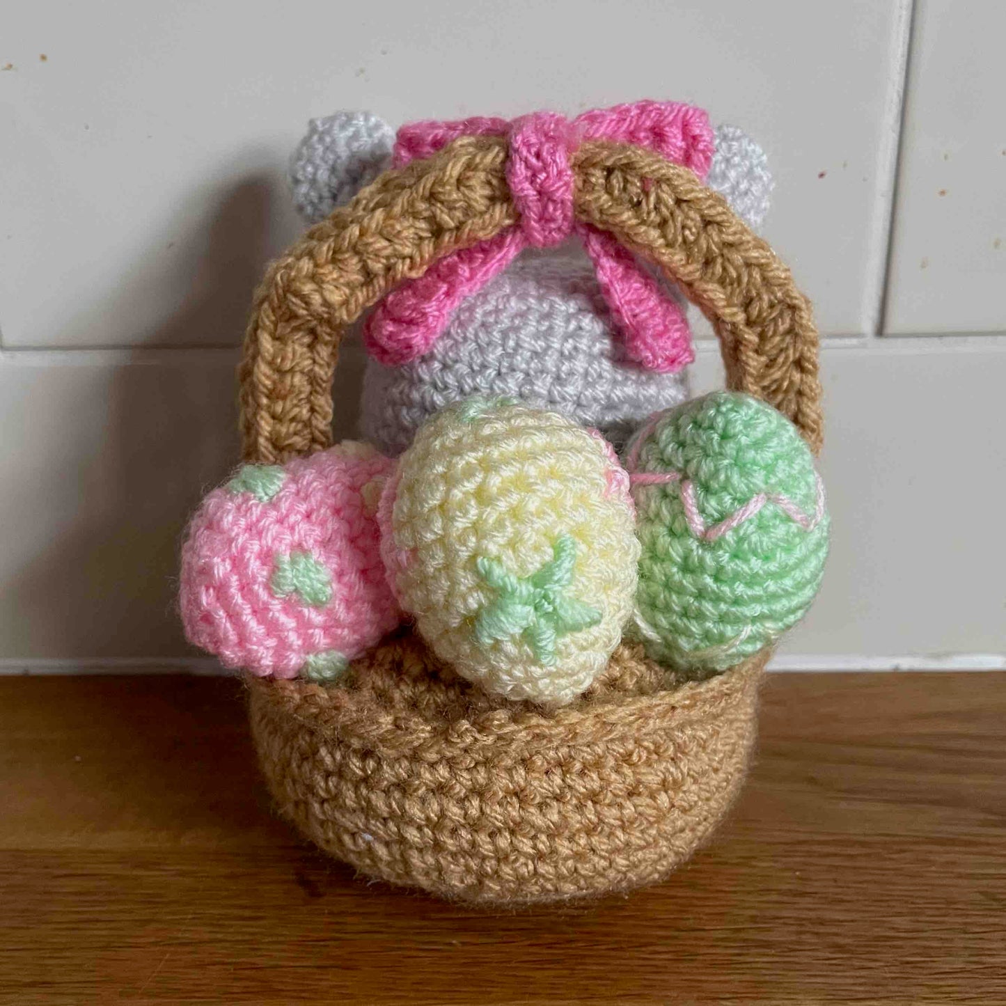 Bunny In An Easter Basket Crochet Pattern (PDF Download)