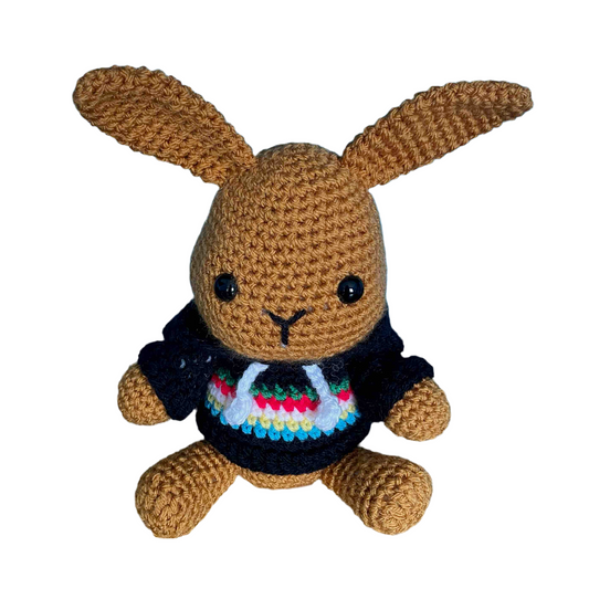 Disability Rainbow Hoodie Bunny Amigurumi Plush