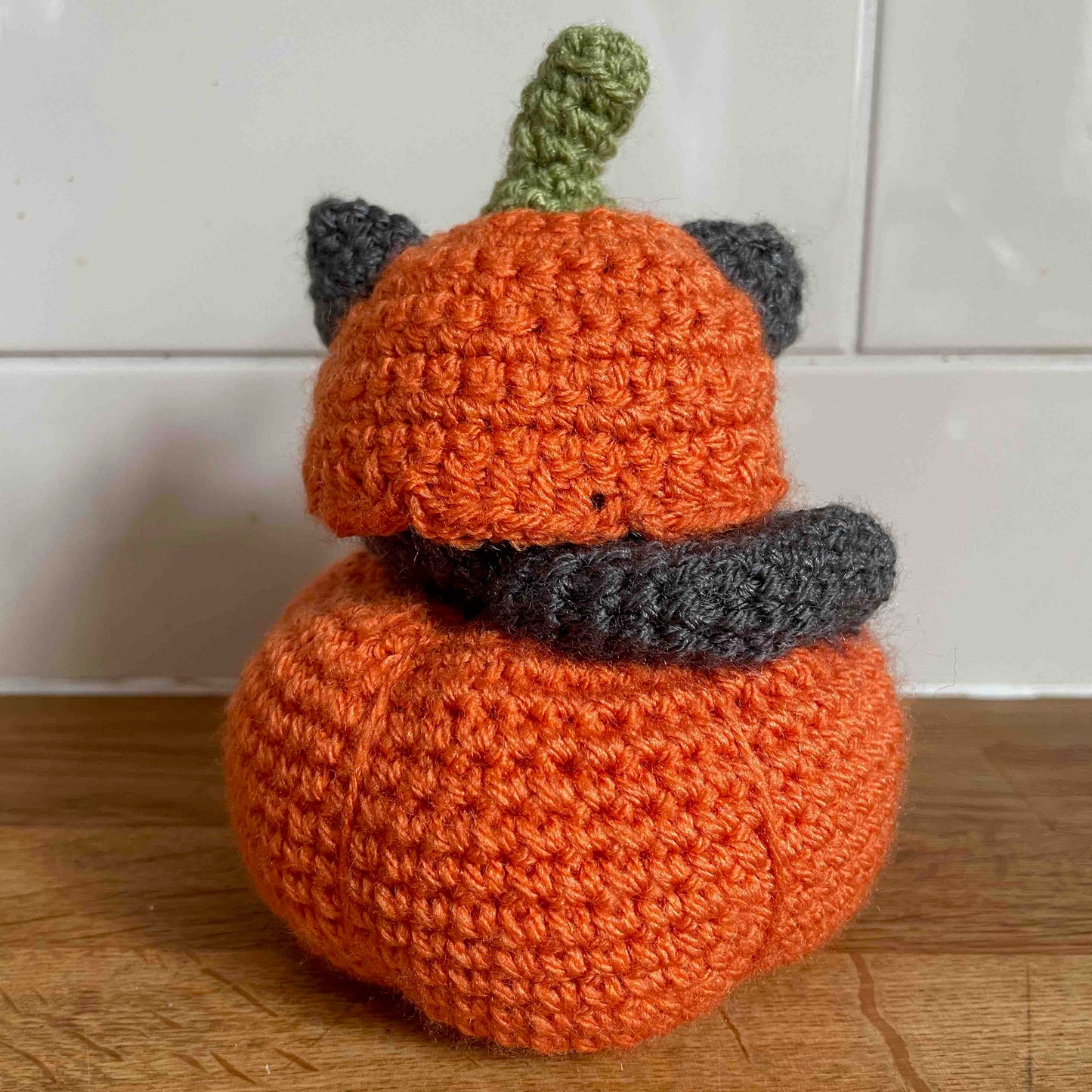 Cat In A Pumpkin Amigurumi Plush