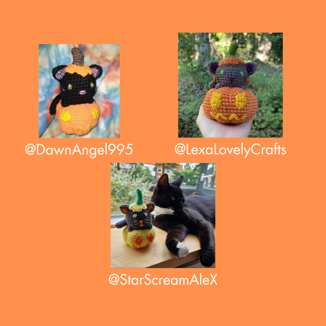 Cat In A Pumpkin Crochet Pattern (PDF Download)