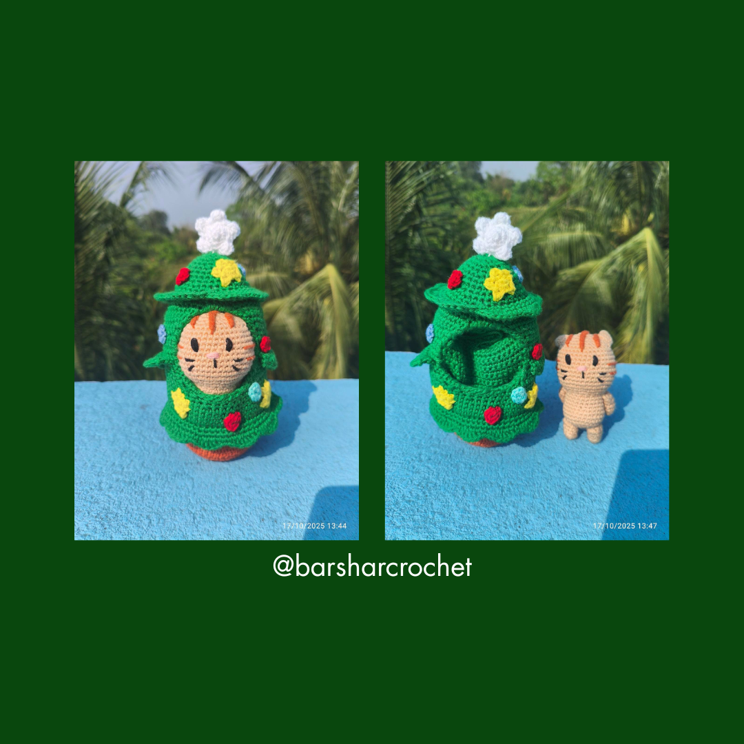 Cat In Christmas Tree Costume Crochet Pattern (PDF Download)