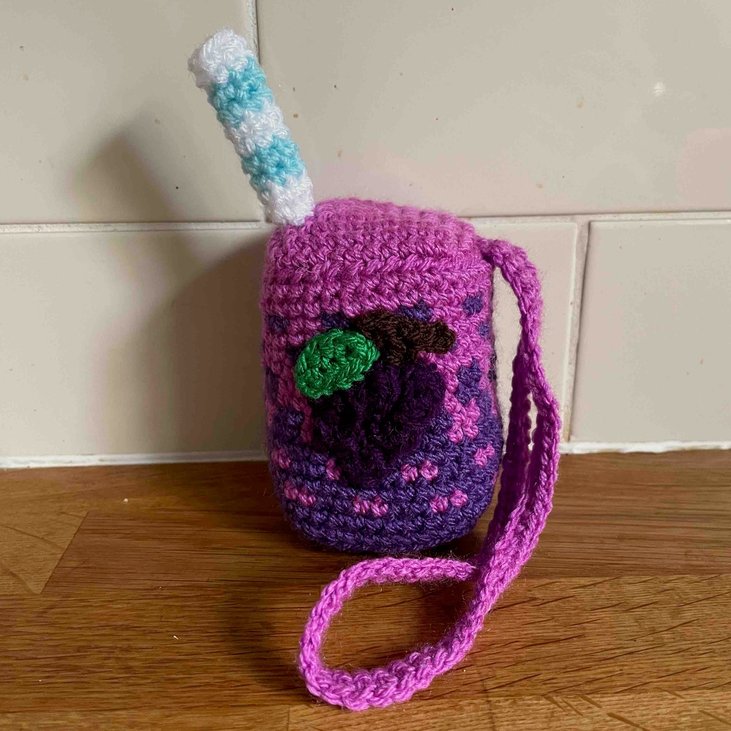 Crocheted Fruit Juice Carton Bag Charms