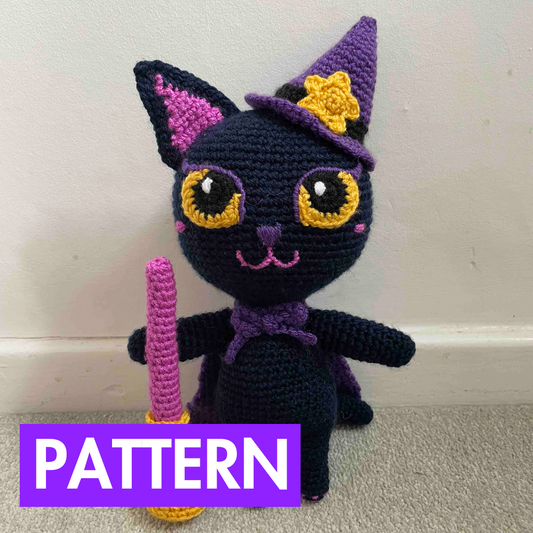 Kimmy The Witch Cat Crochet Pattern (PDF Download)