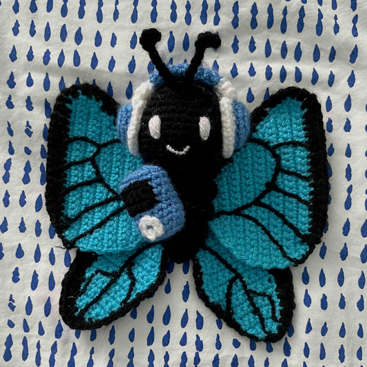 Marvin The MP3 Butterfly Amigurumi Plush