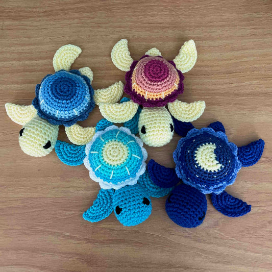 No-Sew Sky Turtle Amigurumi Plushies