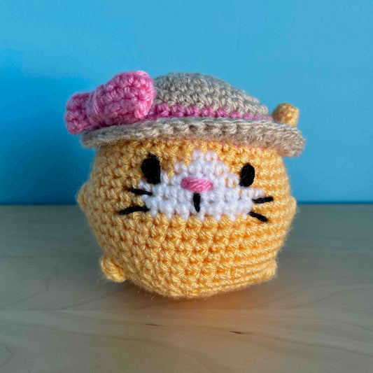 No-Sew Sun Hat Cat Amigurumi Plush