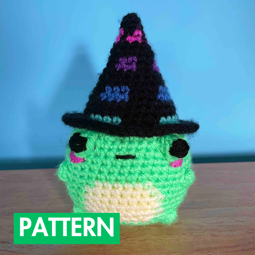 No-Sew Witch Frog Crochet Pattern (PDF Download)