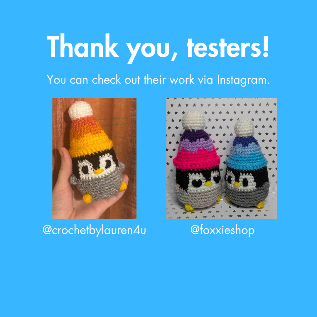 No-Sew Beanie Penguin Crochet Pattern (PDF Download)