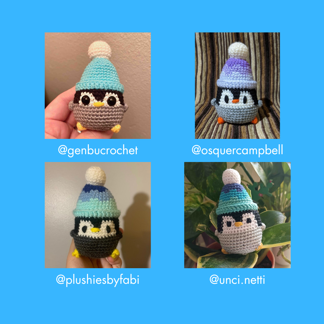 No-Sew Beanie Penguin Crochet Pattern (PDF Download)