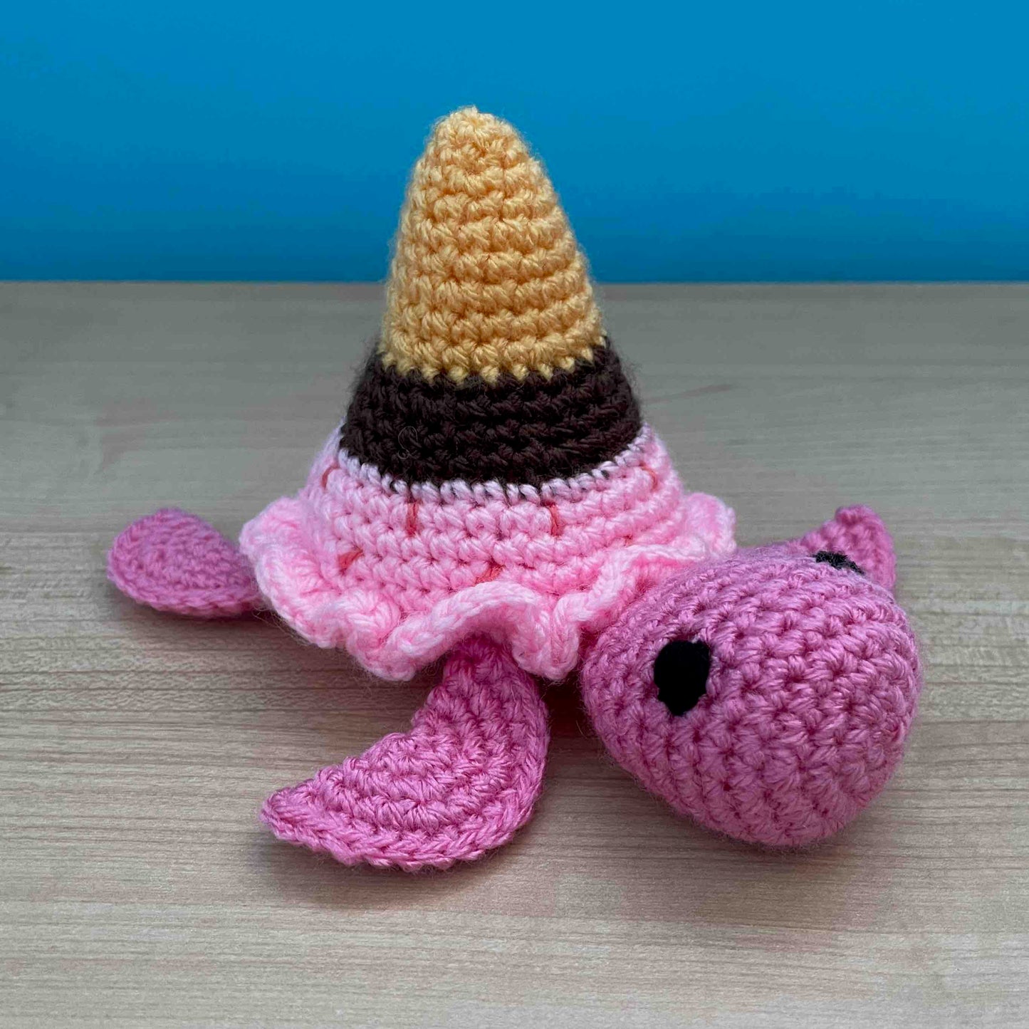 No-Sew Ice Cream Turtle Amigurumi Plushies