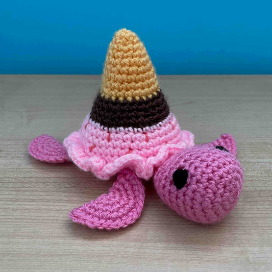 No-Sew Ice Cream Turtle Amigurumi Plushies
