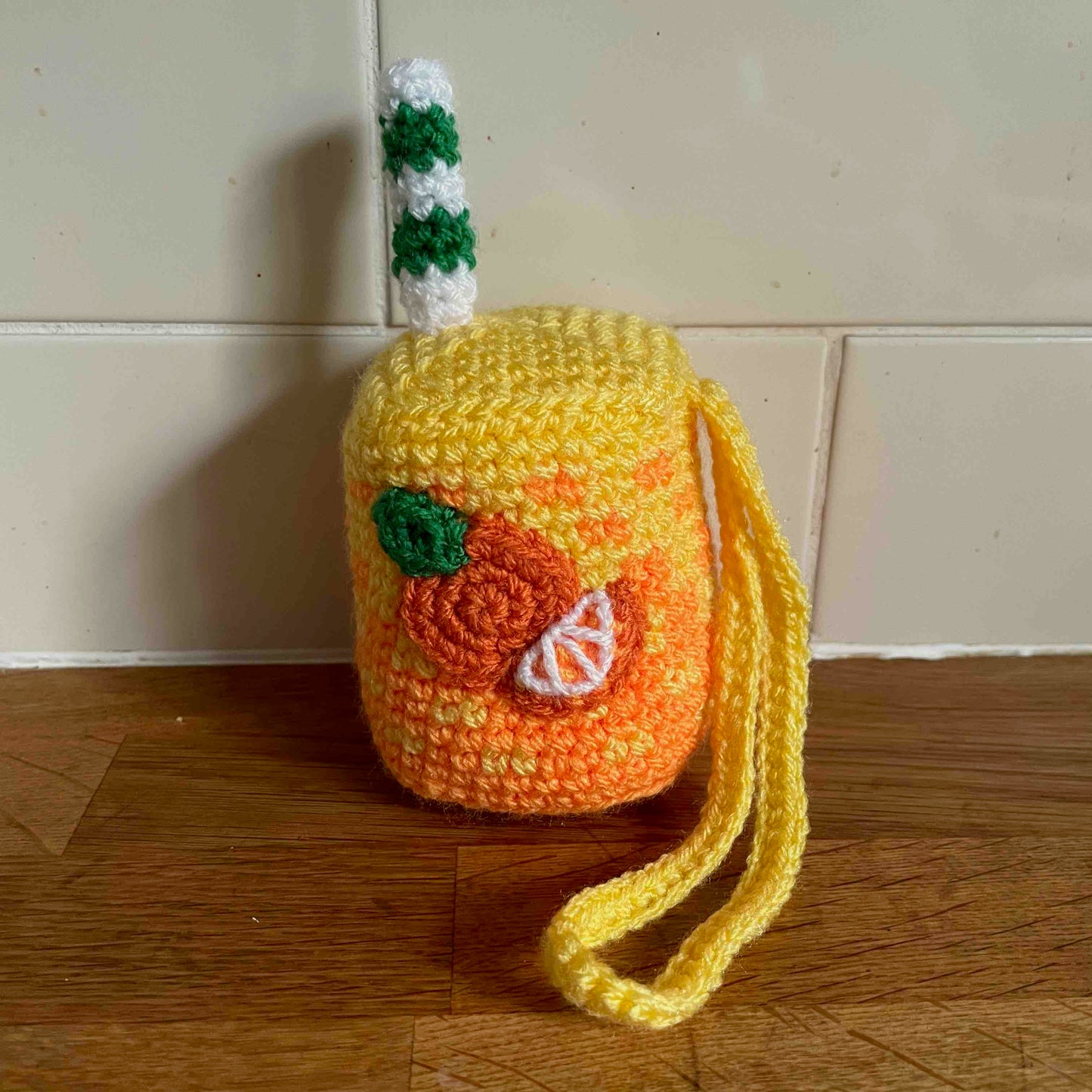 Crocheted Fruit Juice Carton Bag Charms