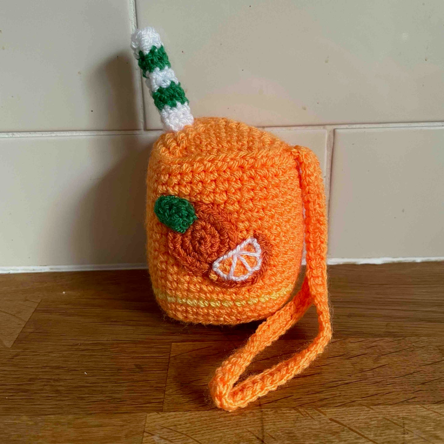 Crocheted Fruit Juice Carton Bag Charms