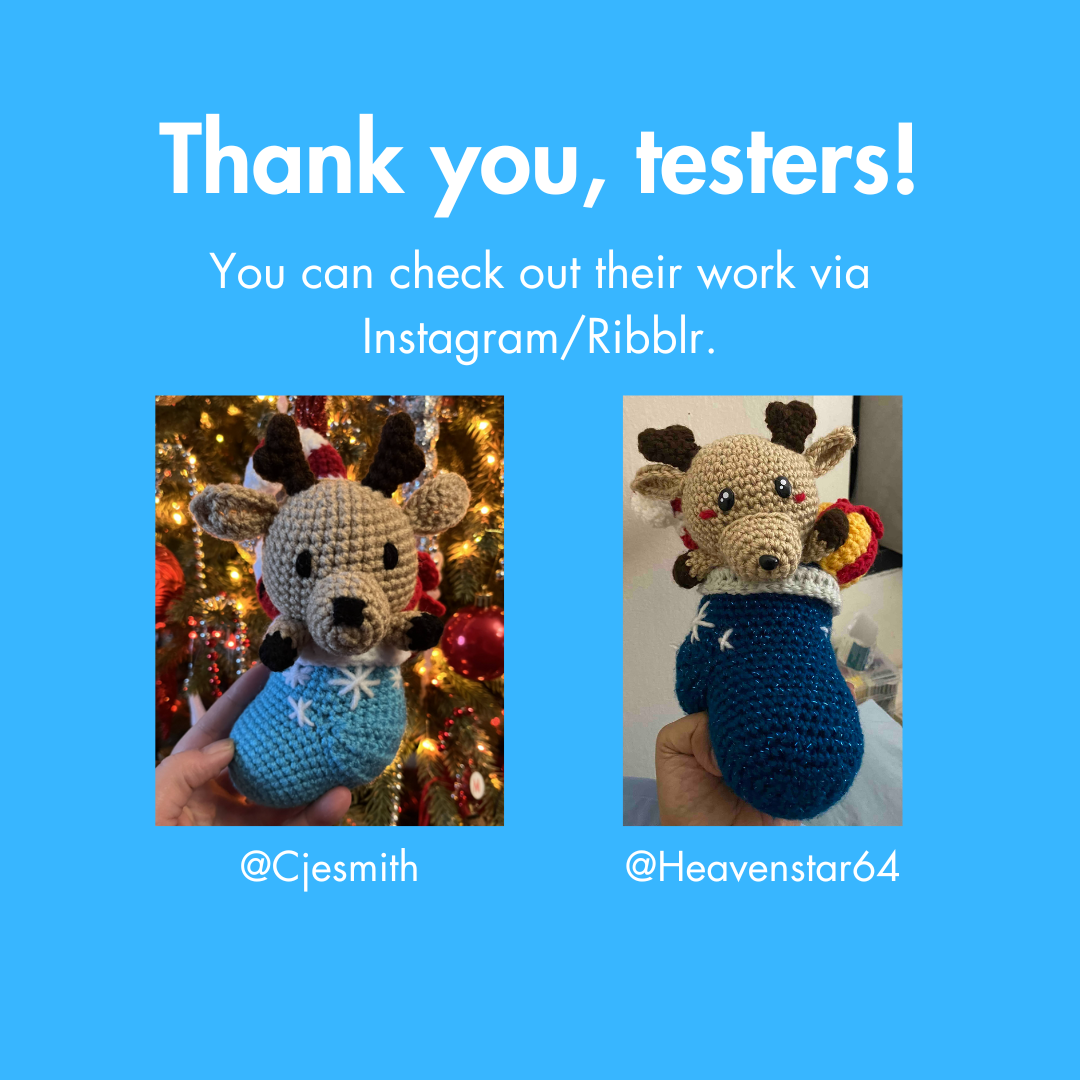 Reindeer In A Stocking Crochet Pattern (PDF Download)