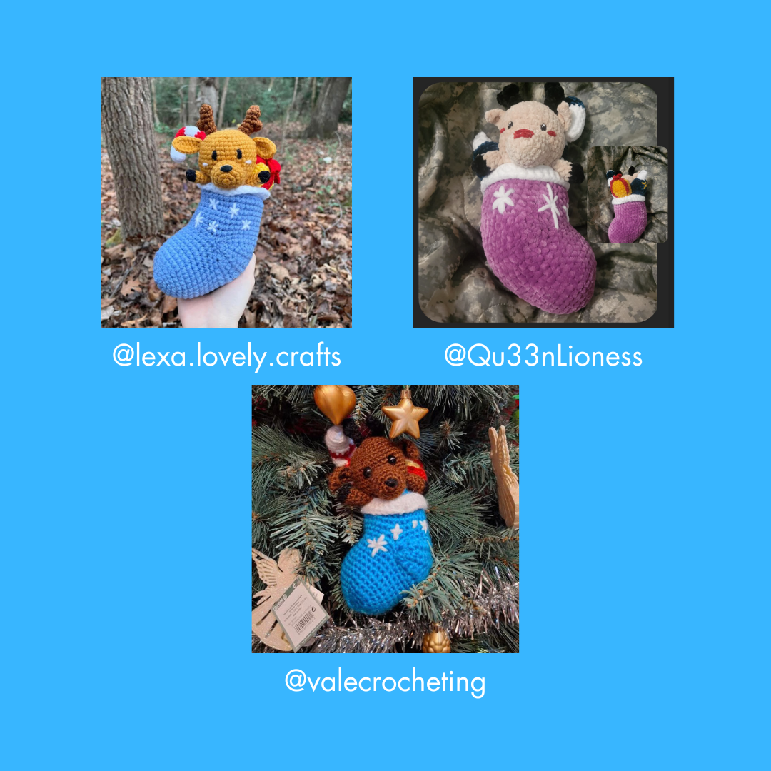 Reindeer In A Stocking Crochet Pattern (PDF Download)