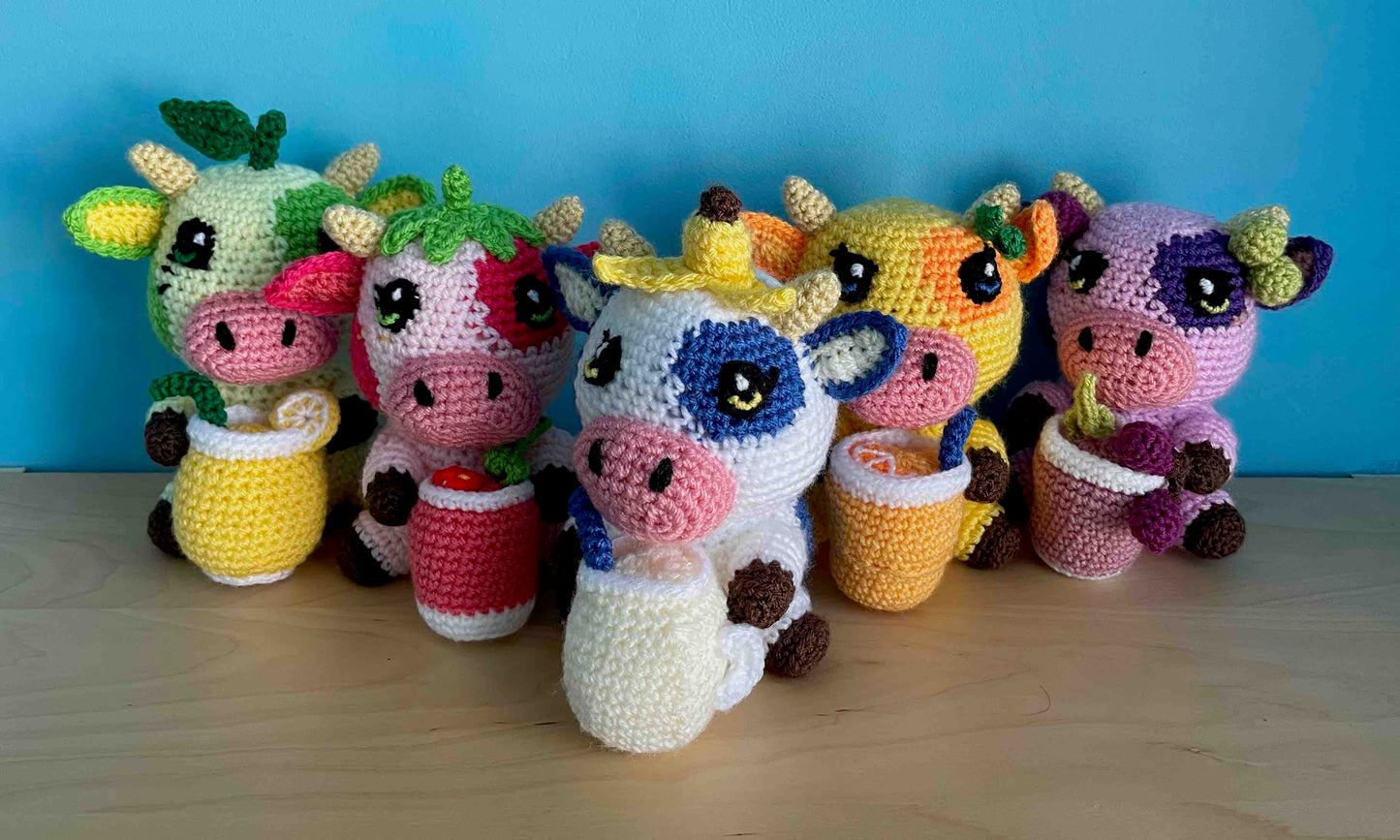 Smoothie Cow Amigurumi Plushies