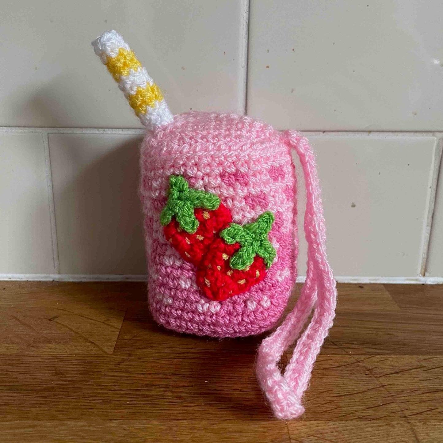 Crocheted Fruit Juice Carton Bag Charms