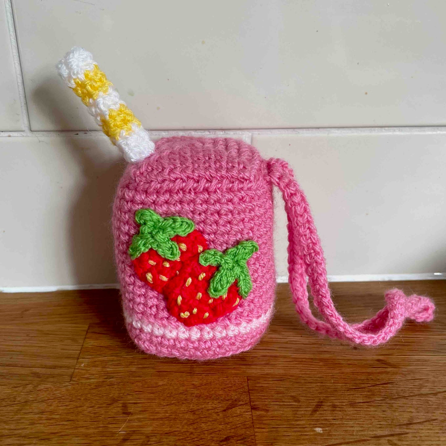 Crocheted Fruit Juice Carton Bag Charms