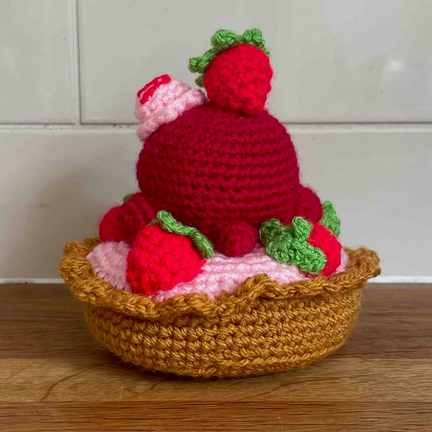 Strawberry Tart Penguin Crochet Pattern (PDF Download)