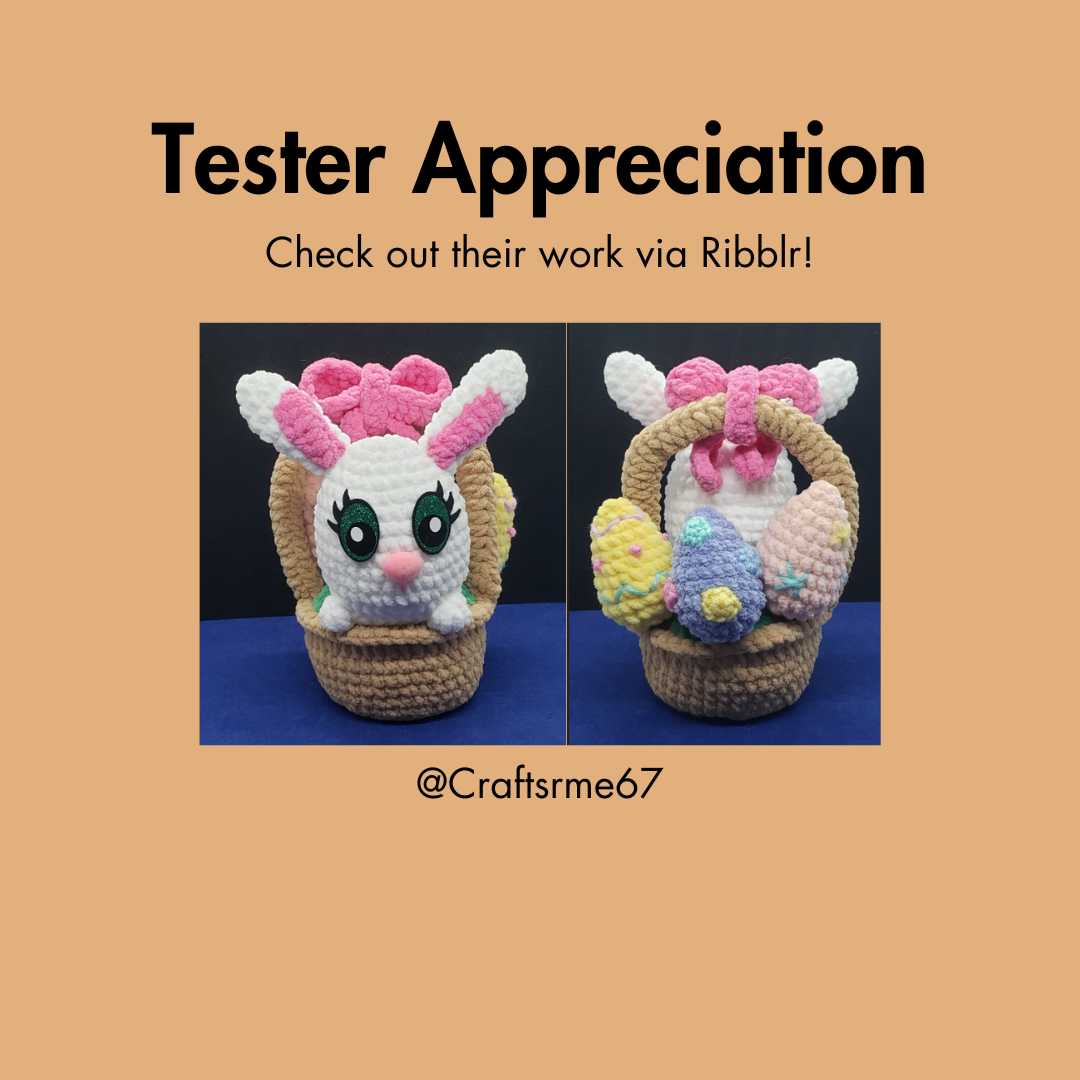 Bunny In An Easter Basket Crochet Pattern (PDF Download)
