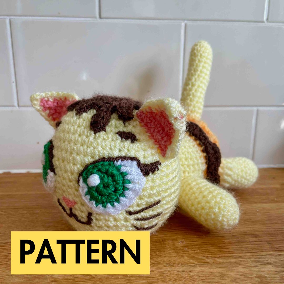 Vanilla Ice Cream Cat Amigurumi Pattern (PDF Download)
