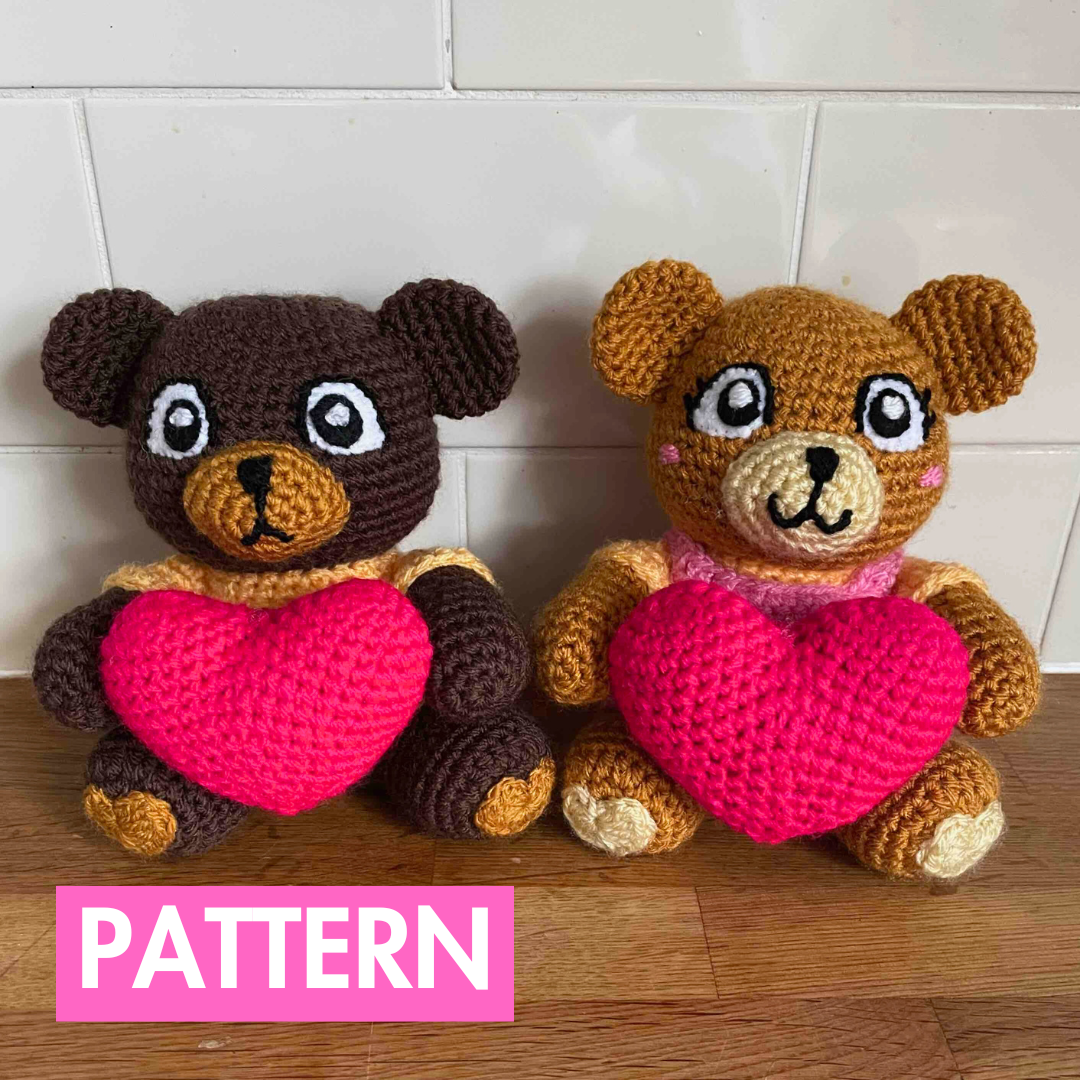 2-In-1 Valentine Bears Amigurumi Pattern (PDF Download)