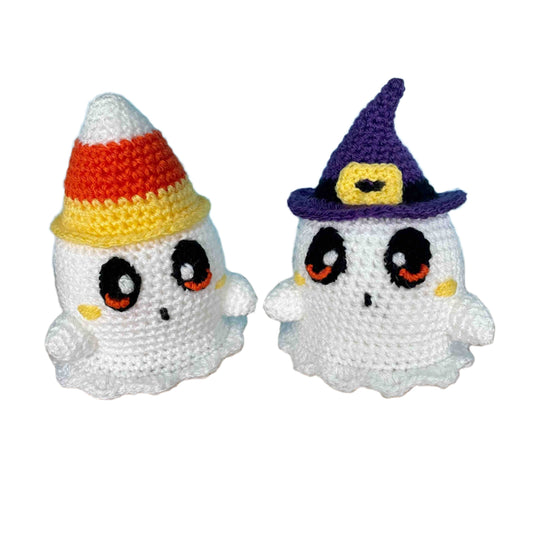 Candy Corn Ghost Amigurumi Plush