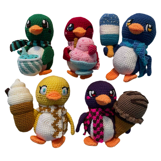 Ice Cream Penguins Amigurumi Plushies