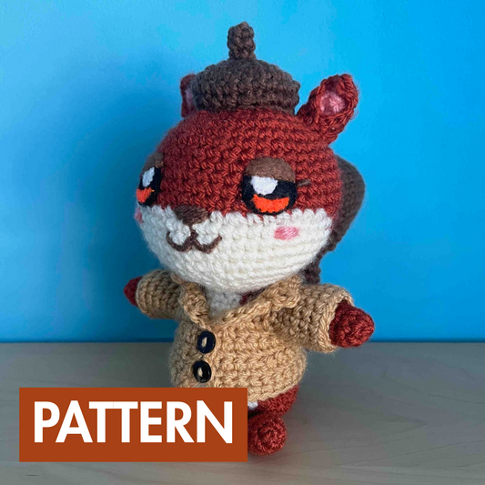 Audrey The Autumn Squirrel Crochet Pattern (PDF Download)