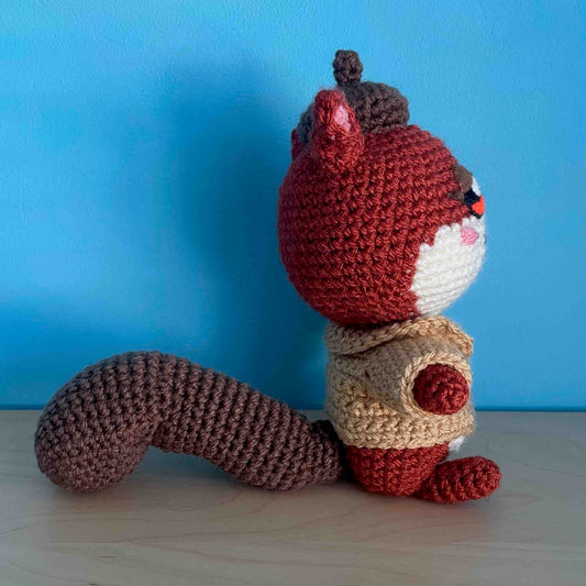 Audrey The Autumn Squirrel Amigurumi Plush