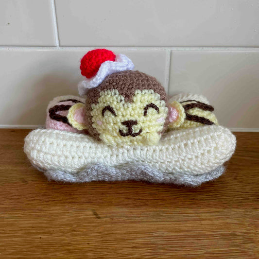 Benny The Banana Split Monkey Amigurumi Plush