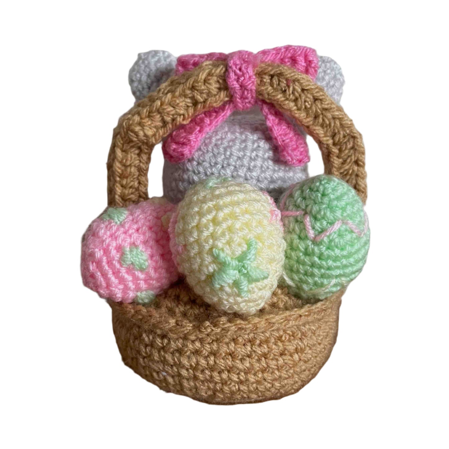 Bunny In An Easter Basket Amigurumi Plush