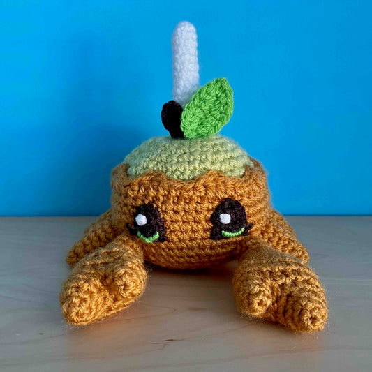 Caramel Apple Crab Amigurumi Plush