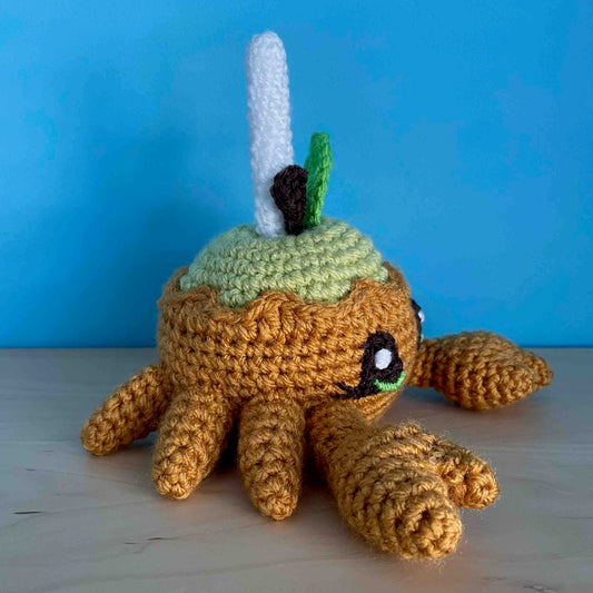 Caramel Apple Crab Amigurumi Plush