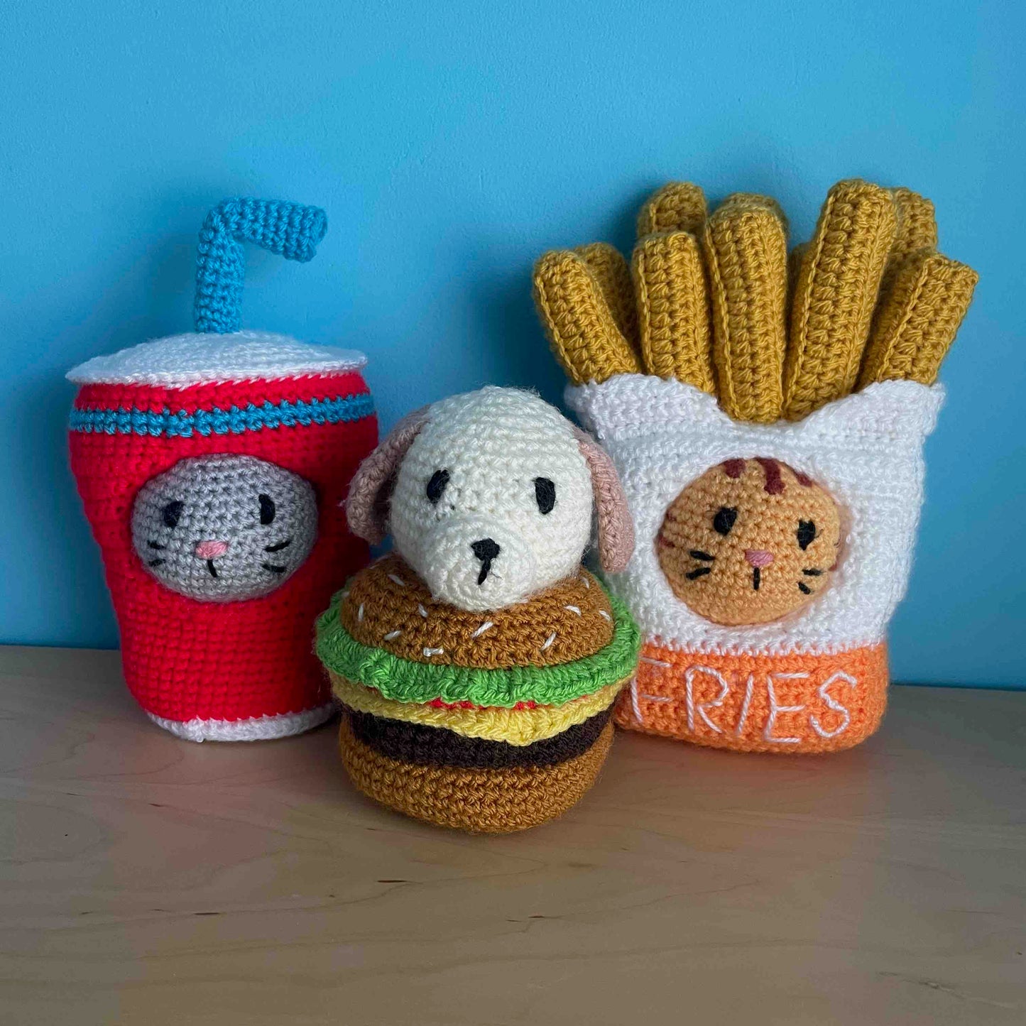 Costumed Animals: Fast Food Set Amigurumi Plushies