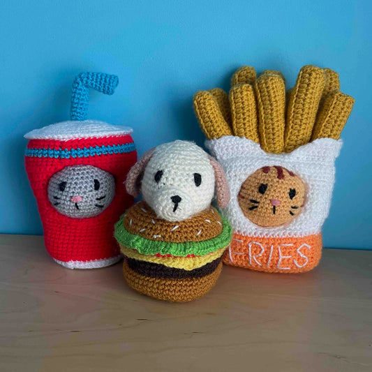 Costumed Animals: Fast Food Set Amigurumi Plushies