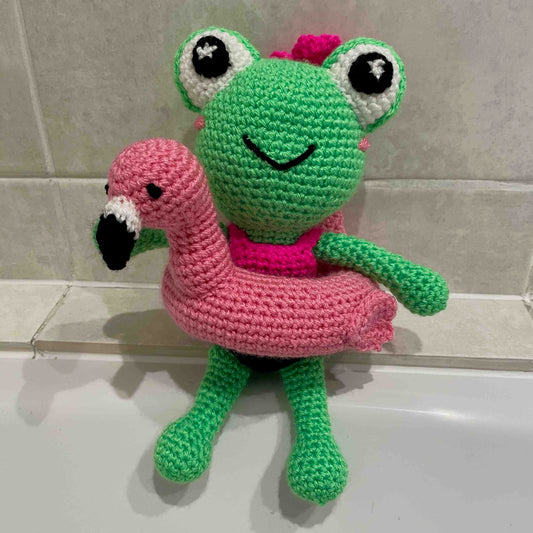 Fia The Pool Frog Amigurumi Plush