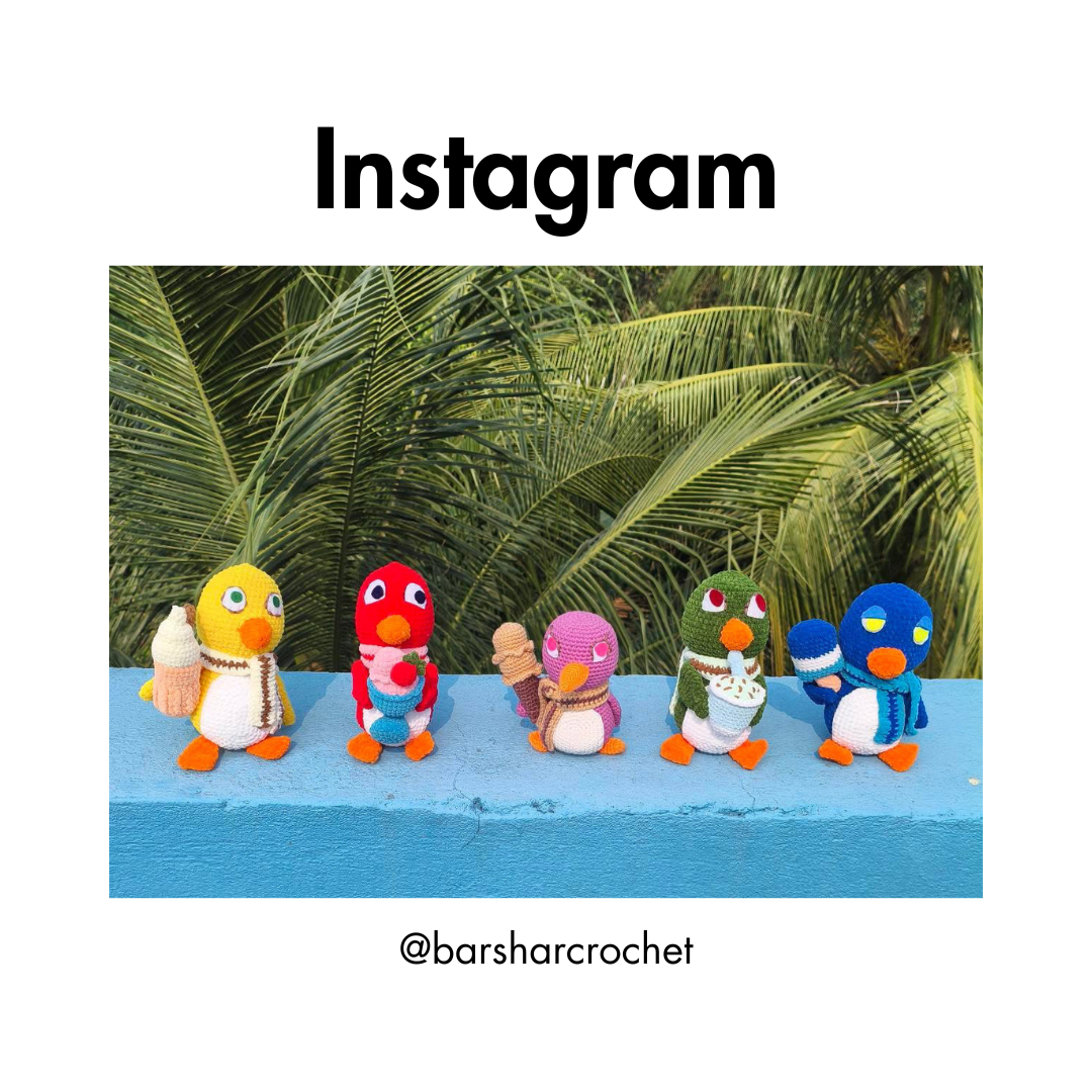 Frozen Treat Penguins 5-In-1 Crochet Pattern (PDF Download)