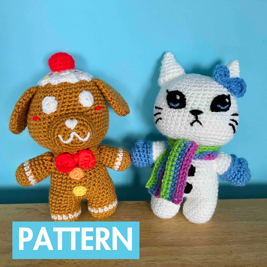 2-In-1 Christmas Animals Amigurumi Pattern (PDF Download)