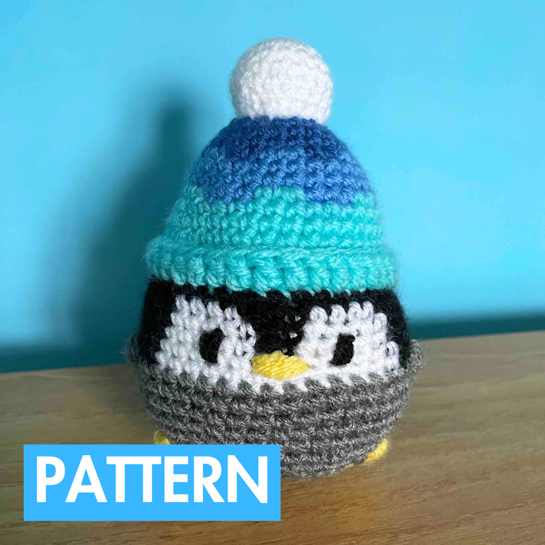 No-Sew Beanie Penguin Amigurumi Pattern (PDF Download)