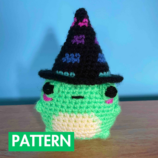 No-Sew Witch Frog Amigurumi Pattern (PDF Download)