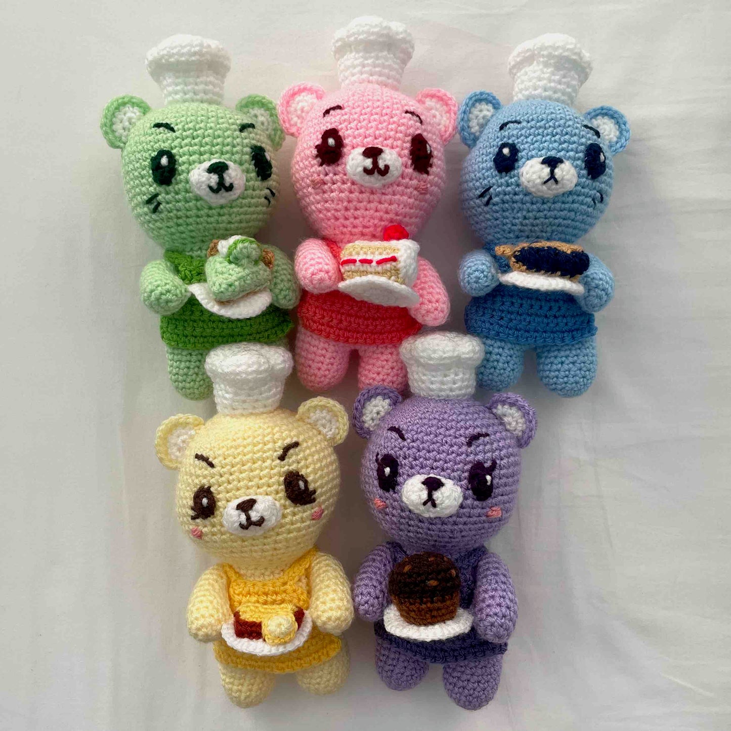 Patisserie Bears Amigurumi Plushies