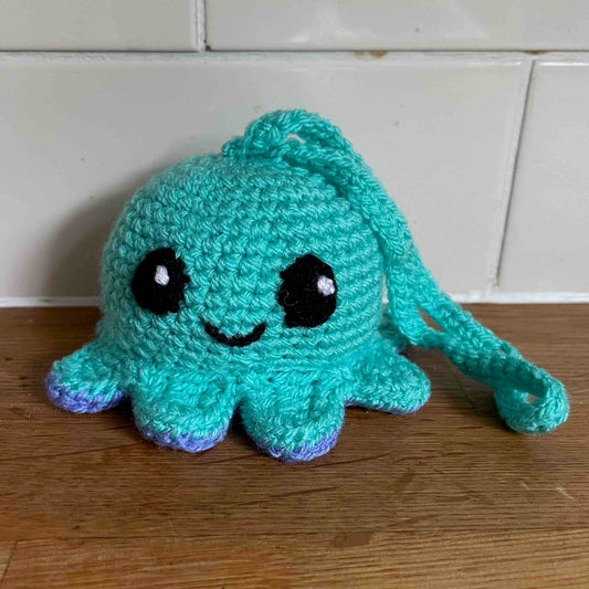 Crocheted Reversible Octopus Bag Charm