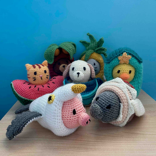 Costumed Animals: Summer Set Amigurumi Plushies